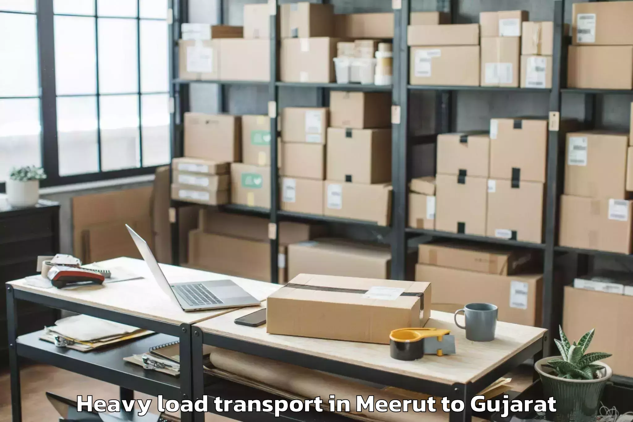 Easy Meerut to Kutiyana Heavy Load Transport Booking